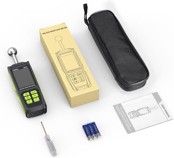 Вологомір, Вимірювач вологості TE0022 з глибиною аналізу 20-40 мм, кольоровим РК-дисплеєм, | Зображення 5