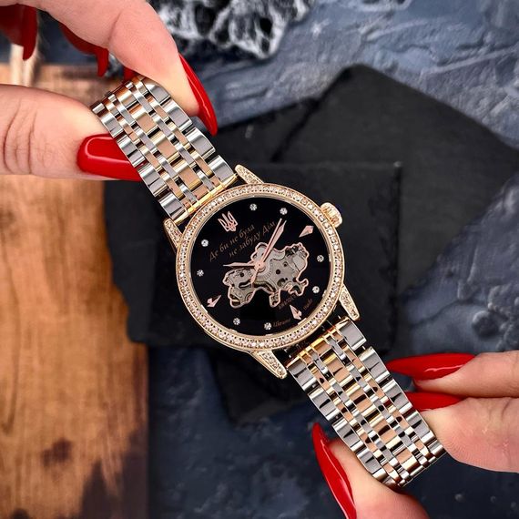 Класичний жіночий годинник Awarder 049 Де би не була Silver-Gold-Black, водонепроникний | Зображення 3