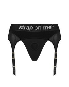 Трусики для страпона з підв’язками для панчіх Strap-On-Me REBEL HARNESS - XS (м'ята упаковка!!!)