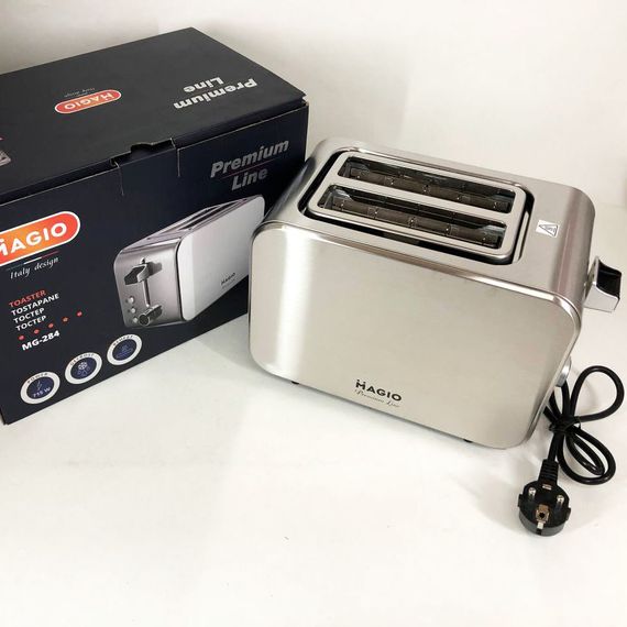 Тостер Magio MG-284 715 Вт, тостер для 2 грінок, електричний горизонтальний тостер, універсальний тостер | Зображення 2