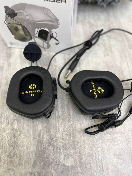 Активні навушники тактичні з мікрофоном на шолом Earmor M32H MOD3 Helmet Version РН6476 | Зображення 2