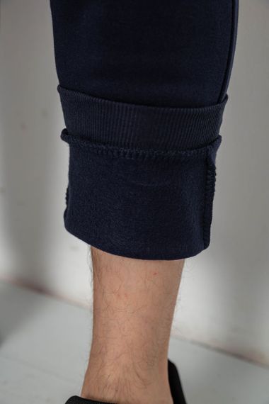 Спортивные штаны мужские на флисе, цвет синий, 244R41553 | Зображення 5