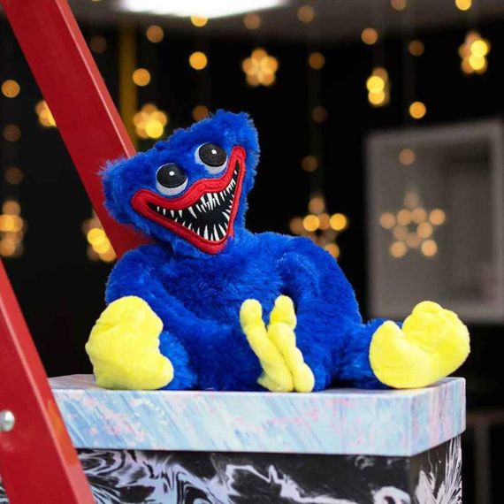 Мягкая игрушка Хаги Ваги 37 см, с липучками на руках, Синяя / Монстрик обнимашка для детей | Зображення 4