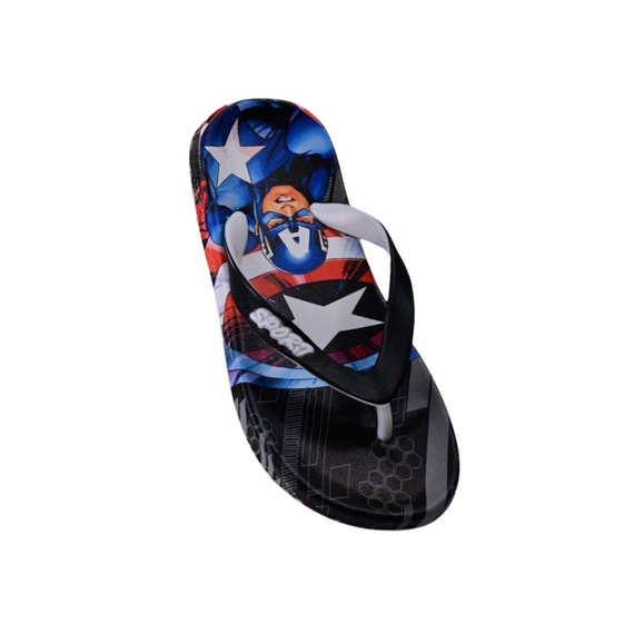 Шлепанцы для мальчиков Marvel Капитан Америка резиновые черные 30 | Зображення 2