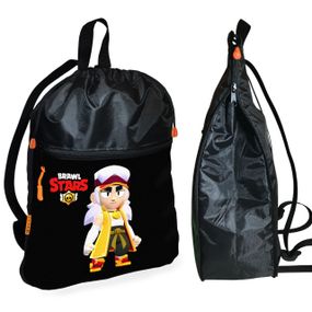 Рюкзак-мішок для взуття, спортивної форми Бравл Старс дитяча сумка для змінки з розширювачем (01224)