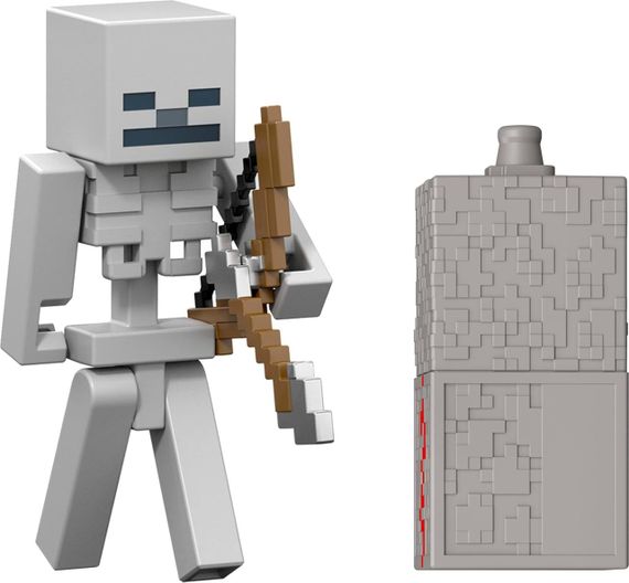 Игровой набор Майнкрафт Скелет с аксессуарами Оригинал Mattel Minecraft Skeleton | Зображення 1