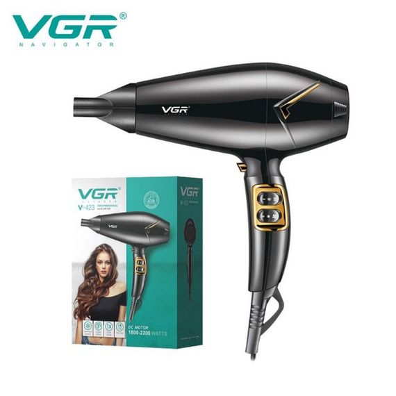 Мощный электрический профессиональный фен для волос VGR V-423 1800-2200W, Женский фен для волос | Зображення 8