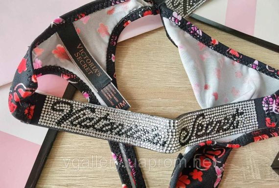 Жіночі стрінги Victoria's Secret зі стразами, трусики Вікторія Сікрет стрінги | Зображення 3