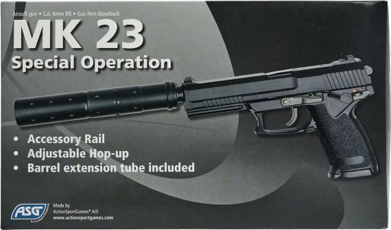 Пістолет страйкбольний ASG MK23 Green Gas кал. 6 мм | Зображення 6