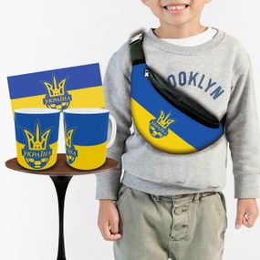 Набір: дитяча сумка-бананка+кружка Футбол 32х15см, бананка для хлопчика футболіста через плече на подарунок (00991)