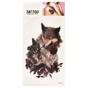 Временная татуировка "Волки в розах Tattoo" 1020-HM1445