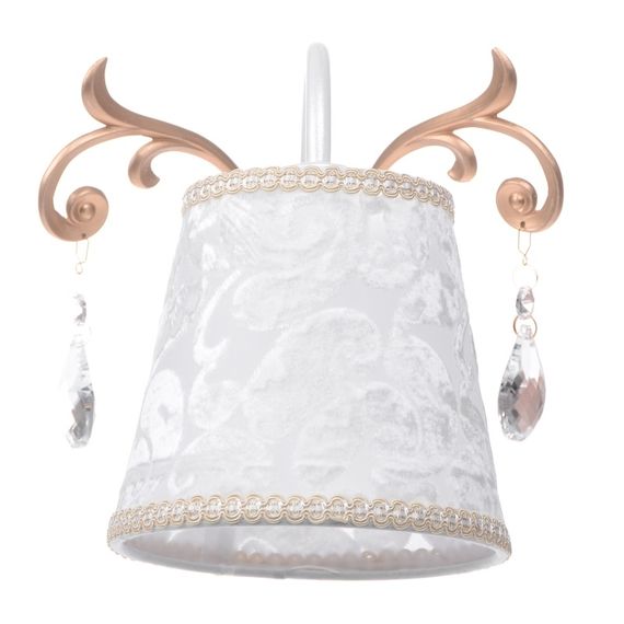 Бра настенное накладное прованс с абажуром BKL-573W/1 E14 | Зображення 1