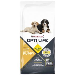 Сухий корм з куркою для цуценят великих порід Opti Life Puppy Maxi, 12.5 кг