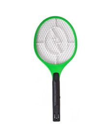 Электрическая мухобойка Rechargeable Mosquito-hitting Swatter трехслойная аккумуляторная Черно-зеленый