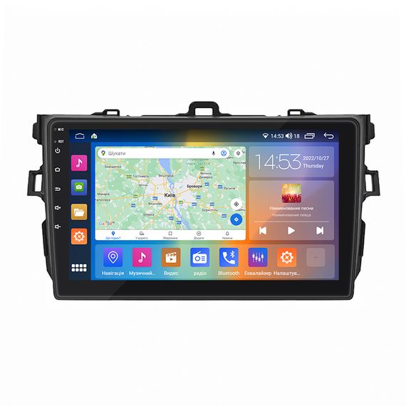 Штатна магнітола 9" Lesko для Toyota Corolla X (E140, E150) 2006-2012 4/64Gb CarPlay 4G Wi-Fi GPS Prime