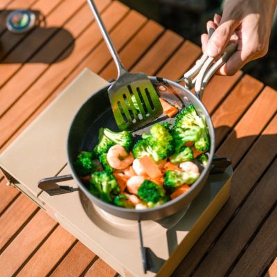 Набор туристической посуды Naturehike CNK2450CF010, 2 каструлі 1л, 1.7л, сковорідка (6976507663335) | Зображення 6