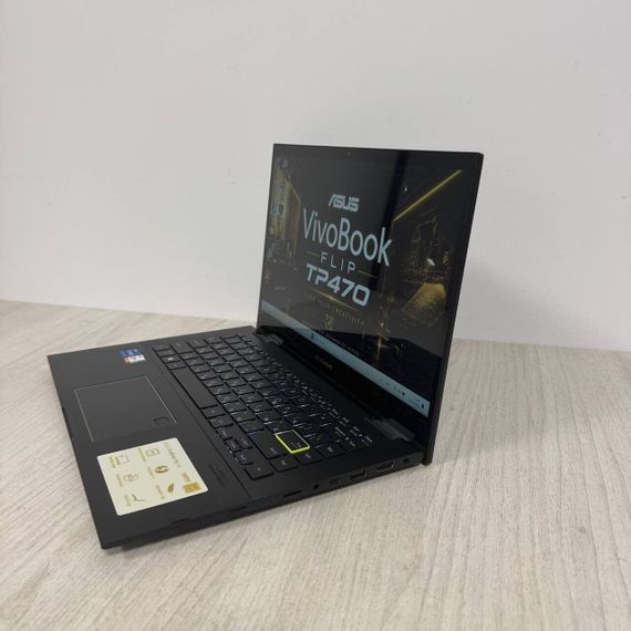 Ноутбук-трансформер ASUS VivoBook Flip 14 TP470EZ / 14" (1920×1080) IPS Touch / Intel Core i7-1165G7 (4 (8) ядра по 2.8 - 4.7 GHz) / 16 GB DDR4 / 512 GB SSD / Intel Iris Xe Graphics / WebCam б/в | Зображення 4