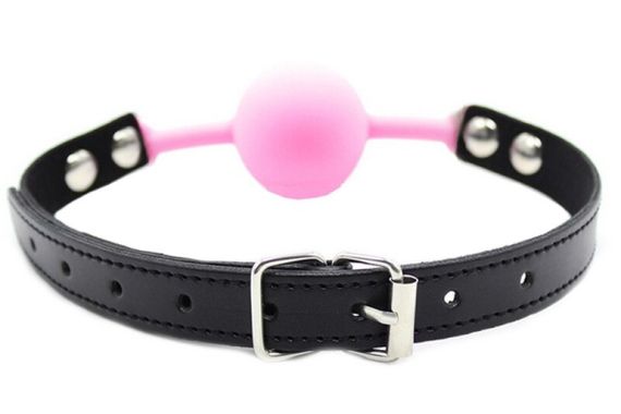 Кляп силиконовый Silicone ball gag metal accesso pink sexstyle | Зображення 1