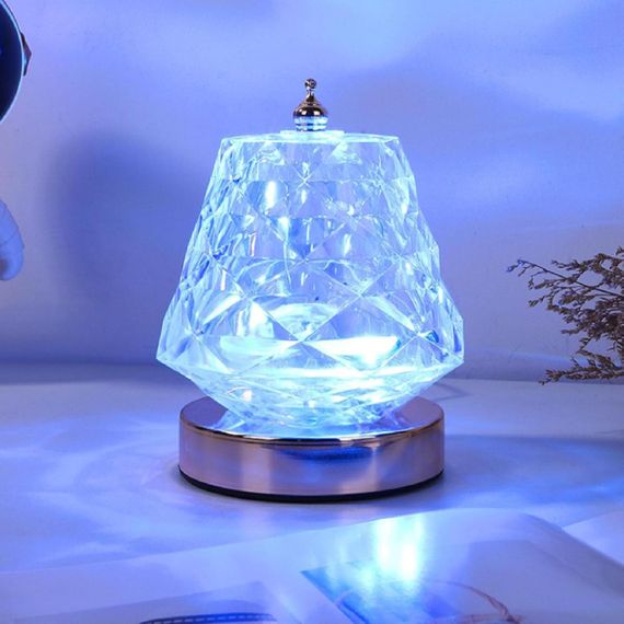 Лампа настільна Crystal з 16 кольорами RGB, нічник з USB і пультом дистанційного керування, світлодіодна лампа | Зображення 5