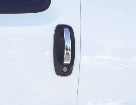 Накладки на ручки (4 шт., Нерж.) Carmos - Турецька сталь для Fiat Doblo III 2010-2022 рр | Зображення 2