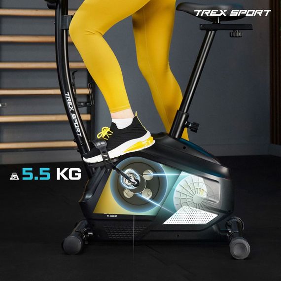 Велотренажер Trex Sport TX-400MB Reck магнітний чорно-білий | Зображення 3