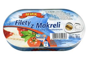 Філе макрелі (скумбрії) MK у томатному соусі, 170 г, Польща, з/б, з вітаміном Омега 3