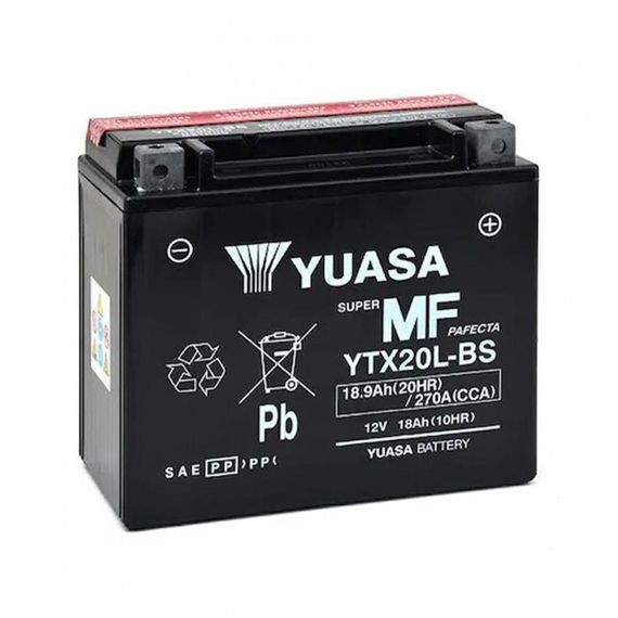 Аккумулятор МОТО Yuasa 12V 18,9Ah MF VRLA Battery YTX20-BS(сухозаряжений)