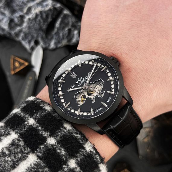 Годинник наручний Awarder 043-1 Де би не був All Black Leather Miyota | Зображення 3