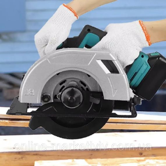 Акумуляторна циркулярна пила Circular Saw X-510 48V з 2 АКБ • Бездротова дискова пила для дерева, фанери, ДСП і домашніх робіт | Зображення 2