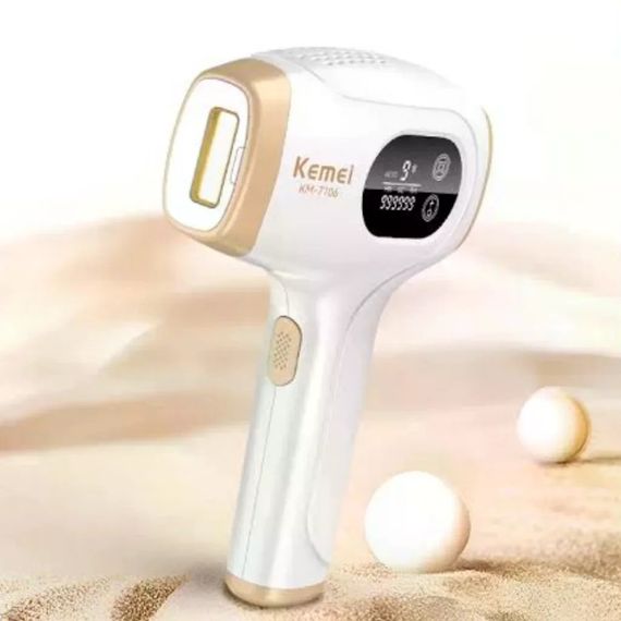Фотоэпилятор Kemei KM-7106 белый • Домашний IPL-эпилятор для удаления волос на лице, ногах, руках, теле, подмышках и зоне бикини | Зображення 5