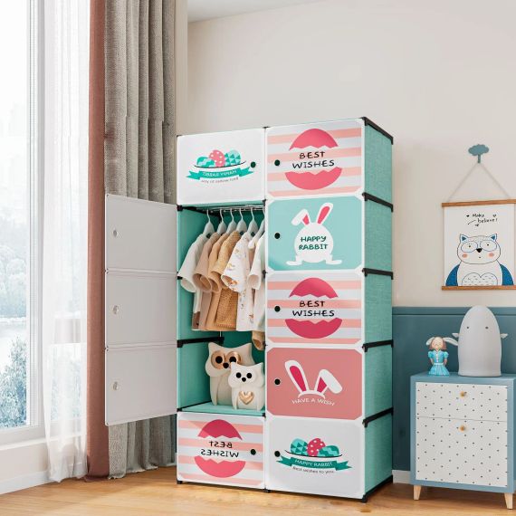 Дитяча шафа міні-компактна-портативна-модульна 4 полиці Closet AND LY-1047 | Зображення 2