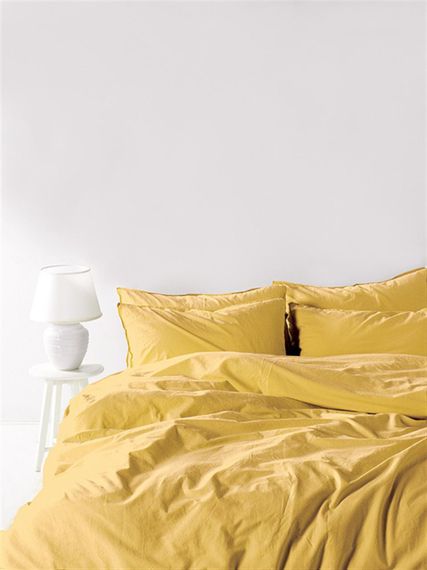 Постільна білизна Limasso Stonewashed Ranforce 160 х 220 см сімейний Lemonade