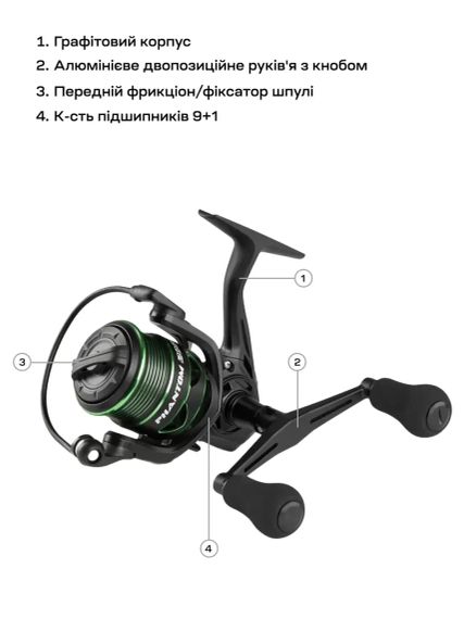 Котушка Brain Phantom Match/Bolo Double Handle 3000 9+1BB | Зображення 7