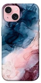 Чохол з картинкою Рожево-блакитні розводи для Apple iPhone 15 (6.1")