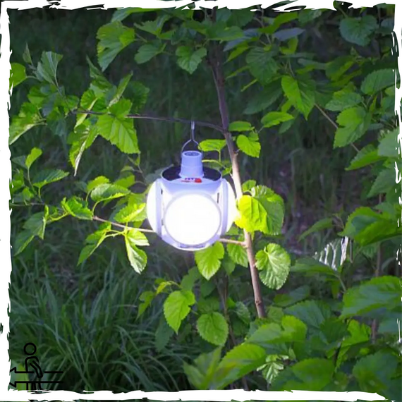 Акумуляторна LED-лампа. Підвісний ліхтар. Лампа кемпінгова Solar. Сонячна батарея | Зображення 5