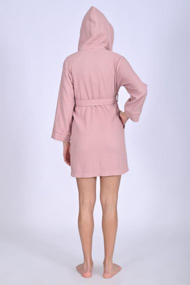 Жіночий вафельний халат Nusa 4273 пудровий L/XL | Зображення 6