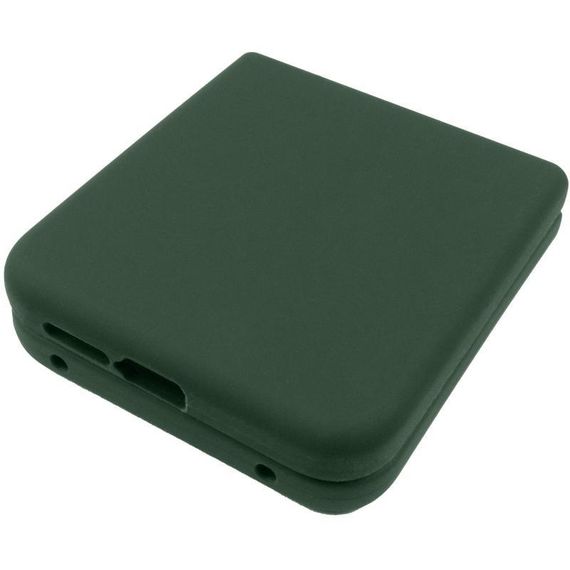Чохол Foldables Silicone Cover Lakshmi (AAA) для Motorola Razr 50 Ultra Чорний / Black Зелений / Cyprus Green | Зображення 3