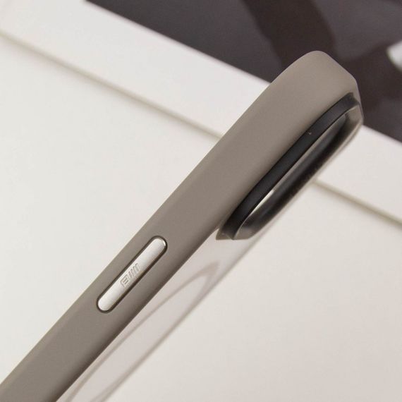 TPU+PC чохол Blueo Skin Friendly Frosted with MagSafe для Apple iPhone 15 (6.1") Сірий | Зображення 4