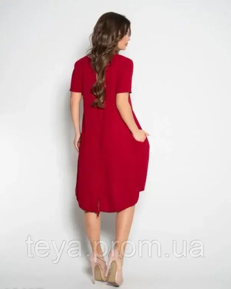 Плаття для жінок колір бордовий розмір XL FI_000094 | Зображення 2