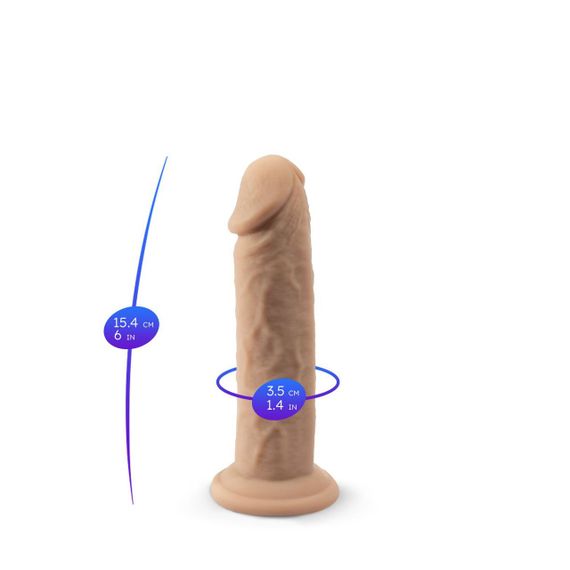 Фалоімітатор SilexD Robby Real Skin Flesh (MODEL 2 size 6in) Sex Aura | Зображення 5