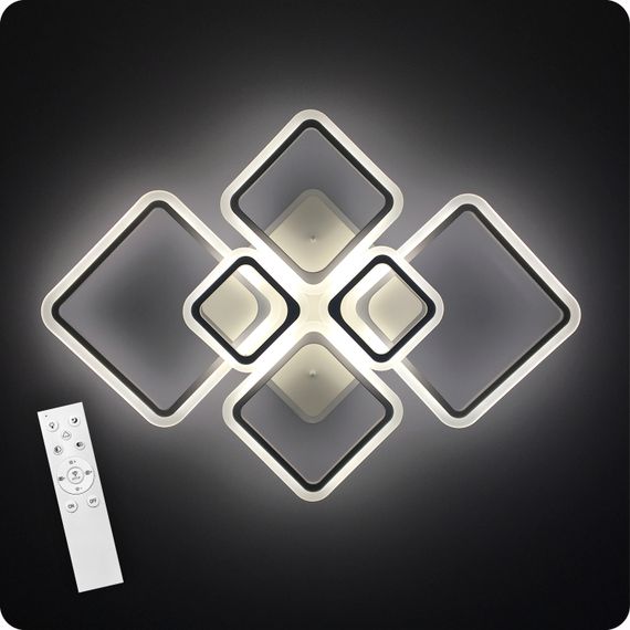 Люстра світлодіодна 517 Light 3color з пультом 150Вт Білий (01756) | Зображення 8