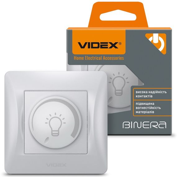 Димер LED 200 Вт с повышенной огнеупорностью VIDEX BINERA VF-BNDML200-SS серебристый | Зображення 1