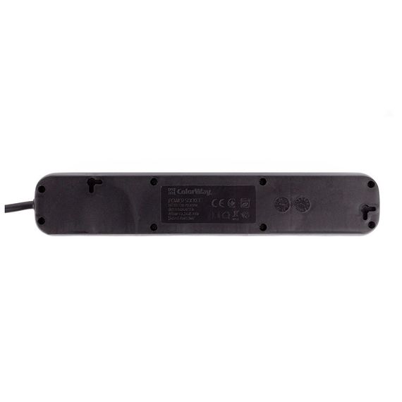Мережевий фільтр живлення ColorWay CW-PSEA53BK, 5 розеток/ 3M black (CW-PSEA53BK) | Зображення 1