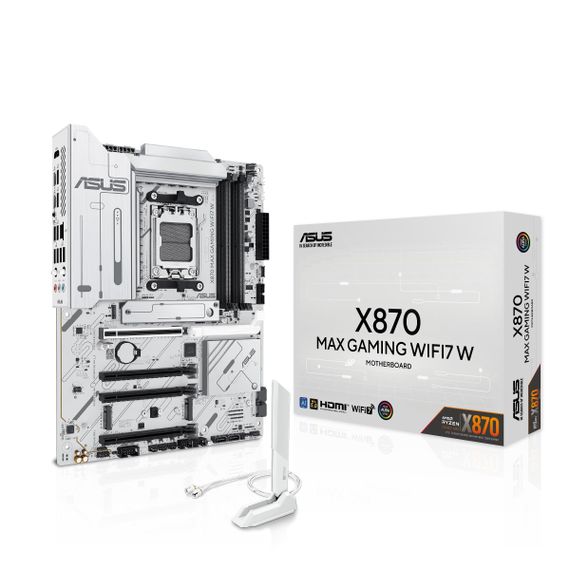 Материнcька плата ASUS X870 MAX GAMING WIFI7 W sAM5 X870 4xDDR5 M.2 HDMI USB Type-C WiFi BT ATX білий 90MB1LZ0-M0EAY0 | Зображення 7