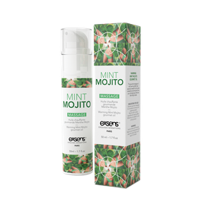 Массажное масло EXSENS Mojito 50мл разогревающее, без сахара, без парабенов, съедобное