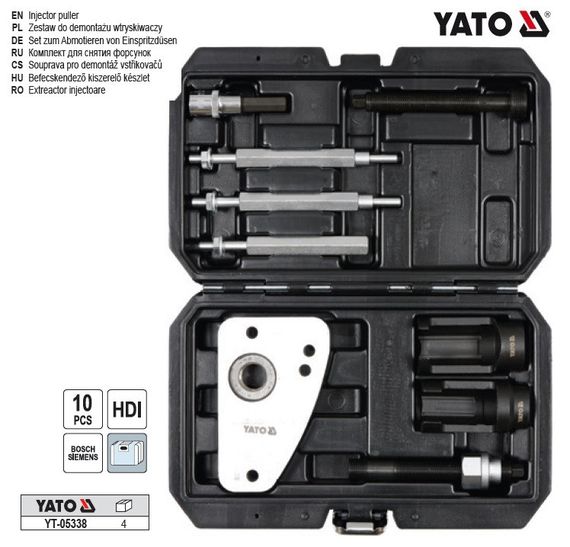 Набір інструментів для демонтажу інжекторів BOSCH SIEMENS YATO Польща 10 шт YT-05338 | Зображення 1