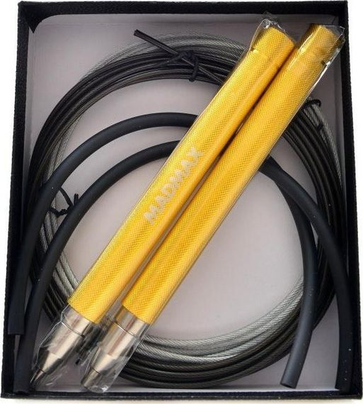 Скакалка швидкісна на підшипниках алюмінієва Мадмакс MFA-286 Speed jump rope Yellow | Зображення 2