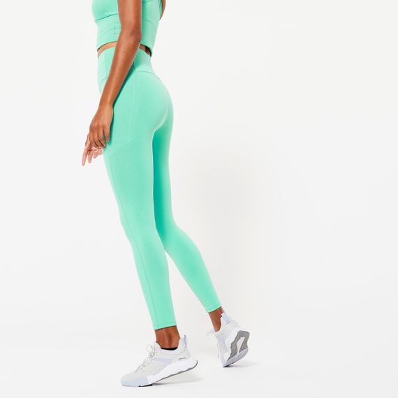 Легінси жіночі 520 для фітнесу довжина 520 зелені - XS UA40L30 | Зображення 4