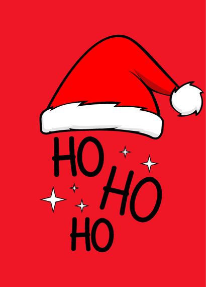 Худі чоловіче червоне з принтом "Ho-ho-ho", S | Зображення 1