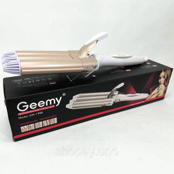 Плойка для волос с температурным режимом GEMEI GM-1988-25, Плойка для локонов професиональная KT-59 | Зображення 3